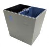 Gray Premium Leather Twin Bin 14L