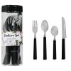 Black Stainless Steel Cutlery Set 16pcs - Image 3