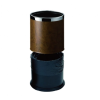 Brown Round Leatherette Bin 10L - Image 3
