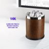 Brown Round Leatherette Bin 10L - Image 2