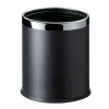 Black Round Leatherette Bin 10L
